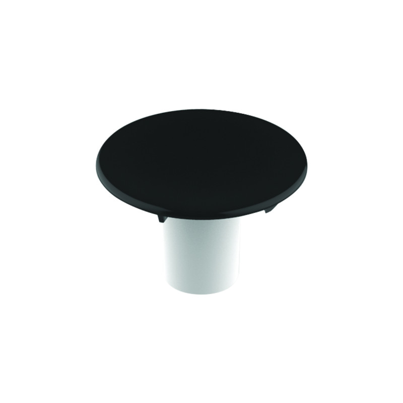 Capot ABS noir Ø116mm,pour bonde sortie verticale/horizontale réf.5530/5715/5778