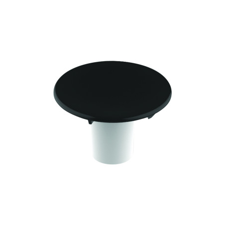Capot ABS noir Ø116mm,pour bonde sortie verticale/horizontale réf.5530/5715/5778