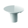Capot métal blanc Ø120 mm, pour bonde receveur Ø90 mm réf 5540/5680/5776
