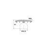 Capot métal chromé Ø90 mm + cloche, pour bonde réf. 5748