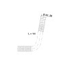 Flexible trop-plein, tube Øint. 29mm, L. 1m, pour réf. 5800/5801/5827