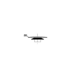 Clapet laiton chromé Ø65mm, pour bonde réf. 1222 et 1241