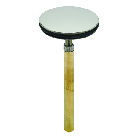 Clapet inox Ø39mm avec tige de réglage L. 62mm, pour bonde de lavabo