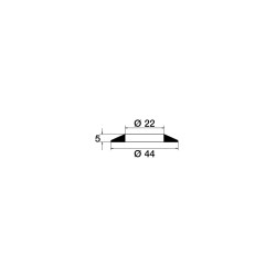 Joint de clapet Ø44xØ22x5mm, pour clapet recouvrant lavabo