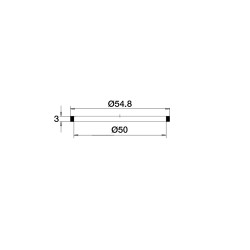 Lot de 2 joints de culot Ø54,8xØ50x3mm, pour siphon laiton lavabo réf. 1303/1413