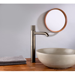 Mitigeur lavabo rehaussé JEWEL gun métal