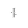 Tubemétal chromé l. 300mm réglable pour siphon lavabo