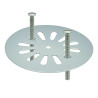 Grille inox Ø85mm, pour siphon fonte type Bricard réf. 3655