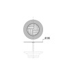 Grille inox Ø85mm, pour bonde évier Ø60mm, pour réf. 3511/7001