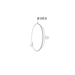 Volant métal, pour vidage de baignoire réf. 5786/5800/5825/5830/5839/5841