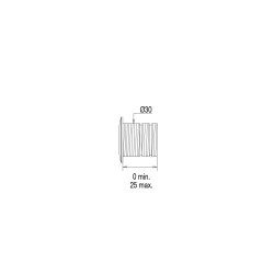 Enjoliveur ABS Ø30mm, sécable, serrage 0/25mm, pour réf. 5983/5985/5986