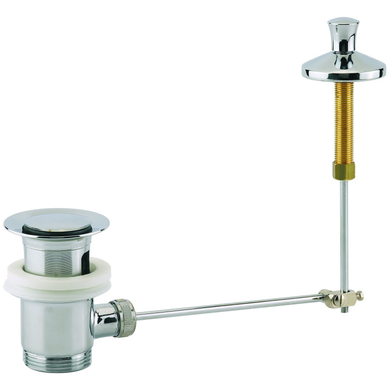 Bonde automatique pour lavabo,laiton chromé,à tirette verticale,serrage 40 à 48