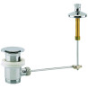 Bonde automatique pour lavabo,laiton chromé,à tirette verticale,serrage 40 à 48