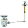 Bonde automatique pour lavabo, nickel mat, à tirette verticale, serrage 40 à 48