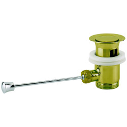 Bonde automatique pour lavabo,laiton poli,sans tirette verticale,serrage 40 à 48