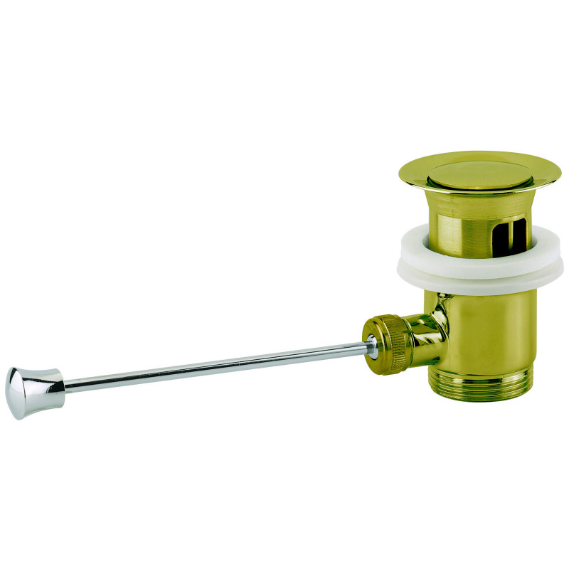 Bonde automatique pour lavabo,laiton poli,sans tirette verticale,serrage 40 à 48