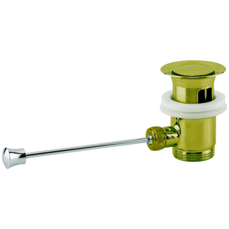 Bonde automatique pour lavabo,laiton poli,sans tirette verticale,serrage 40 à 48