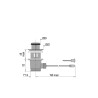 Bonde automatique pour lavabo,laiton poli,sans tirette verticale,serrage 40 à 48