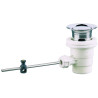 Bonde lavabo automatique laiton chromé, sans tirette verticale, serrage 40 à 50
