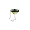 Bonde lavabo à bouchon noir et chaînette, corps laiton, serrage 5 à 50mm