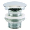 Bonde lavabo-vasque écoulement libre, clapet laiton chromé, H. 60mm