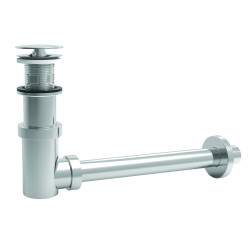 SIPHONETTE lavabo écoulement libre,clapet inox,hauteur réglable,sortie murale