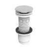 Bonde universelle digiclic ou fixe, H. 100mm, clapet inox, corps ABS blanc