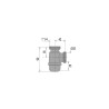 Siphon lavabo nickel mat, non réglable, sortie Ø32mm, débit : 36 l/mn