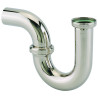 Siphon tube lavabo laiton chromémat, non réglable, sortie Ø32mm, H. 125mm