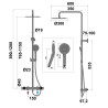 Colonnne douche thermostatique JEWEL gun métal