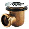 Bonde receveur de douche Ø60mm, laiton, grille Ø85mm, sortie horizontale Ø40mm