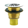 Bonde de douche Ø60mm, laiton, grille Ø85mm, sortie verticale à souder Ø40mm