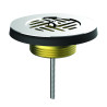 Bonde évier Ø60mm laiton, grille inox, serrage 0 à 53 mm, NF