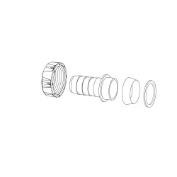 Prise raccord MAL Øext. 20mm, pour réf. 7845/7855/7880, fourni avec 2 joints