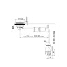 Vidage gain espace ELIPSO évier 1 cuve Ø90, H. 89,5mm,corps 100% PCR