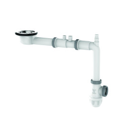 Vidage gain d'espace TBXP évier 1 cuve Ø90, H. 65mm, corps 100% PCR