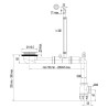Vidage gain d'espace TBXP évier 1 cuve Ø90 + trop-plein, H. 65mm, corps 100% PCR