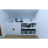 Vidage gain d'espace TBXP évier 1 cuve Ø90 + trop-plein, H. 65mm, corps 100% PCR