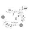 Vidage gain d'espace TBXP, pour évier 2 cuves Ø90, H. 65mm, corps 100% PCR