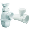 Soupape anti-vide plastique blanc, entrée, sortie, corps 100% PCR