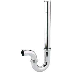 Siphon machine à laver, laiton,Øint. 32,6mm, sortie horizontale Ø32mm