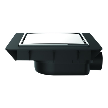 Bonde sol ultra-plate, SMART à capot,sortie horizontale Ø40,corps 70% PCR