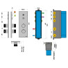 Mitigeur thermostatique lineabox 2 voies chromé vertical