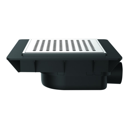 Bonde de sol ultra-plate, SMART à grille, horizontal Ø40mm à coller, corps 70% PCR