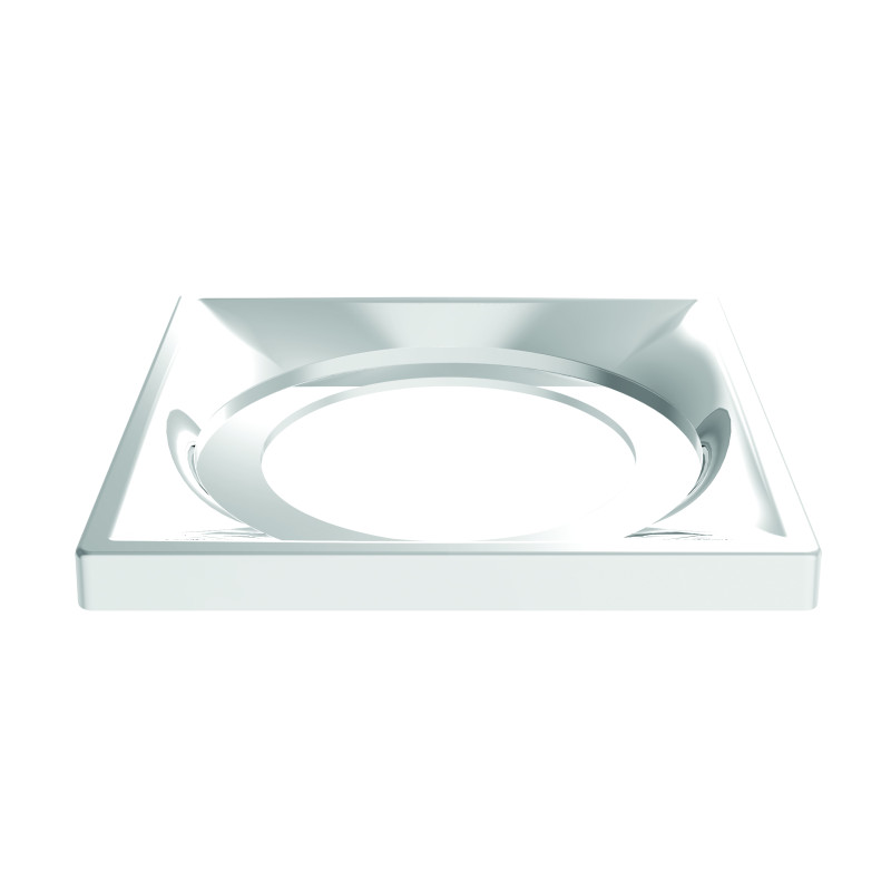 Cadre à carreler 143x143mm ABS chromé, pour bondes réf. 5710/5715/5680