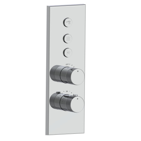 Mitigeur thermostatique lineabox 3 voies chromé vertical