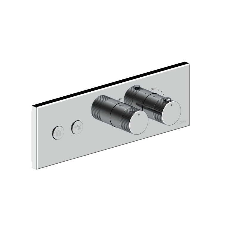 Mitigeur thermostatique lineabox 2 voies chromé horizontal