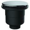 Bonde receveur 90, NF, capot d. 117, sortie verticale d. 40, inox et P recyclé