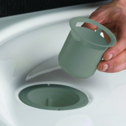 Bonde receveur extra-plat Ø90, sans capot, sortie verticale, corps 70% PCR