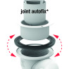 Bonde receveur Ø90,capot métal chromé Ø120mm,sortie verticale Ø40,corps 70% PCR
